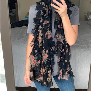 Ralph Lauren Collection Floral Ruffle Scarf